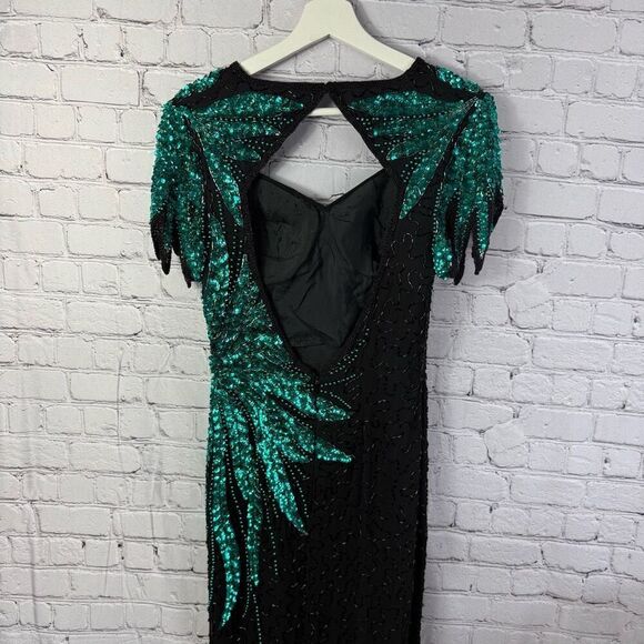 Vintage Alyce Designs Beaded Sequin Formal Gown Dress Size 8 - Picture 7 of 16